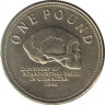 Монета. Гибралтар. 1 фунт 2009 год. рев.