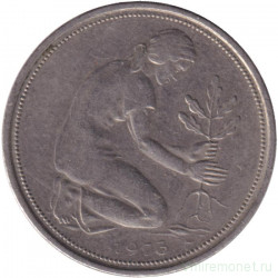 Монета. ФРГ. 50 пфеннигов 1973 год. Монетный двор - Карлсруэ (G).