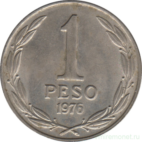Монета. Чили. 1 песо 1976 год.