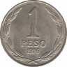 Монета. Чили. 1 песо 1976 год. ав.
