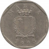 Монета. Мальта. 50 центов 1995 год. ав.