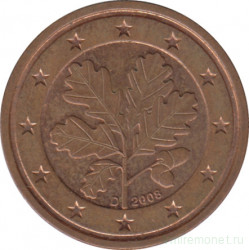 Монета. Германия. 2 цента 2008 год. (D).
