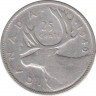 Монета. Канада. 25 центов 1940 год. ав.