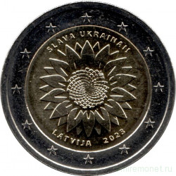 Монета. Латвия. 2 евро 2023 год. Юбилейная.