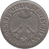 Монета. ФРГ. 1 марка 1964 год. Монетный двор - Штутгарт (F). рев.