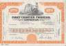 Акция. США. "FIRST CHARTER FINANCIAL CORPORATION". 12 акций 1975 год. ав.