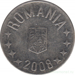 Монета. Румыния. 10 бань 2008 год.