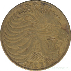Монета. Эфиопия. 10 сантимов 2005 год.