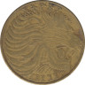 Монета. Эфиопия. 10 сантимов 2005 год. ав.