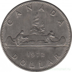 Монета. Канада. 1 доллар 1972 год.