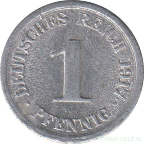 Монета. Германия (Германская империя 1871-1922). 1 пфенниг 1917 год. (F).