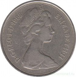 Монета. Великобритания. 10 пенсов 1968 год.
