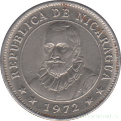 Монета. Никарагуа. 10 сентаво 1972 год. Магнитный.