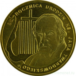 Монета. Польша. 2 злотых 2010 год. 95 лет со дня рождения Яна Твардовского.