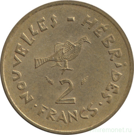 Монета. Новые Гебриды (Вануату). 2 франка 1978 год.