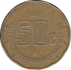 Монета. Мексика. 50 сентаво 1992 год.