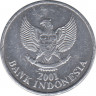 Монета. Индонезия. 50 рупий 2001 год. ав.