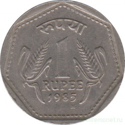 Монета. Индия. 1 рупия 1985 год.