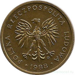 Монета. Польша. 2 злотых 1988 год.