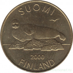 Монета. Финляндия. 5 марок 2000 год.