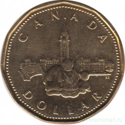 Монета. Канада. 1 доллар 1992 год. 125 лет Конфедерации Канада. Парламент.