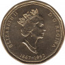 Монета. Канада. 1 доллар 1992 год. 125 лет Конфедерации Канада. Парламент. рев.