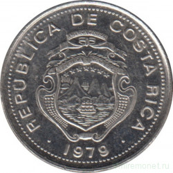Монета. Коста-Рика. 10 сентимо 1979 год.