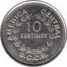 Монета. Коста-Рика. 10 сентимо 1979 год. рев.