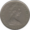 Монета. Каймановы острова. 5 центов 1977 год. ав.