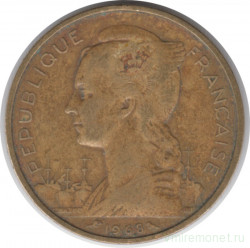 Монета. Французские Афар и Исса. 20 франков 1968 год.