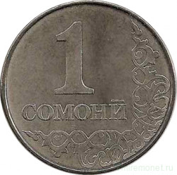 Монета. Таджикистан. 1, 2, 5, 10, 20, 50 дирамов, 1 сомони 2011 год. Набор современных монет 7 штук.