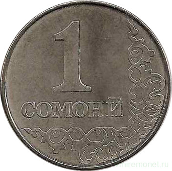 Монета. Таджикистан. 1, 2, 5, 10, 20, 50 дирамов, 1 сомони 2011 год. Набор современных монет 7 штук.