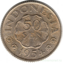 Монета. Индонезия. 50 сен 1954 год.