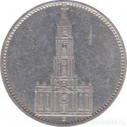 Монета. Германия. Третий Рейх. 5 рейхсмарок 1935 год. Монетный двор - Гамбург (J). 1 год нацистскому режиму.