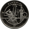 Монета. Сьерра-Леоне. 1 доллар 2012 год. XXX летние Олимпийские Игры, Лондон 2012. Баскетбол.