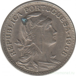 Монета. Португалия. 50 сентаво 1968 год.