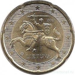 Монета. Литва. 20 центов 2017 год.