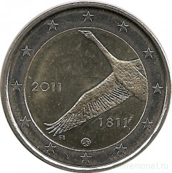 Монета. Финляндия. 2 евро 2011 год. 200 лет банку Финляндии. 