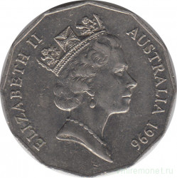Монета. Австралия. 50 центов 1996 год.