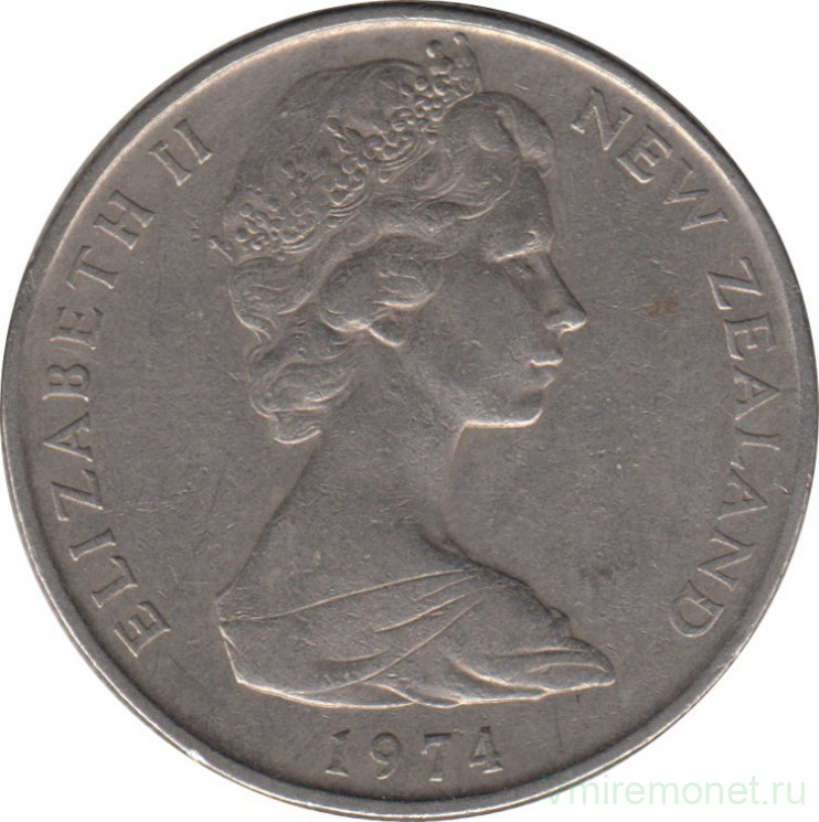 Монета. Новая Зеландия. 50 центов 1974 год.
