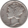 Монета. США. 10 центов 1940 год. ав.