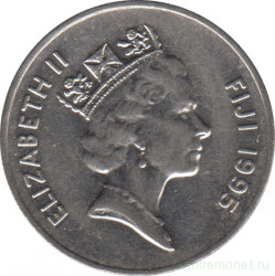 Монета. Фиджи. 10 центов 1995 год.