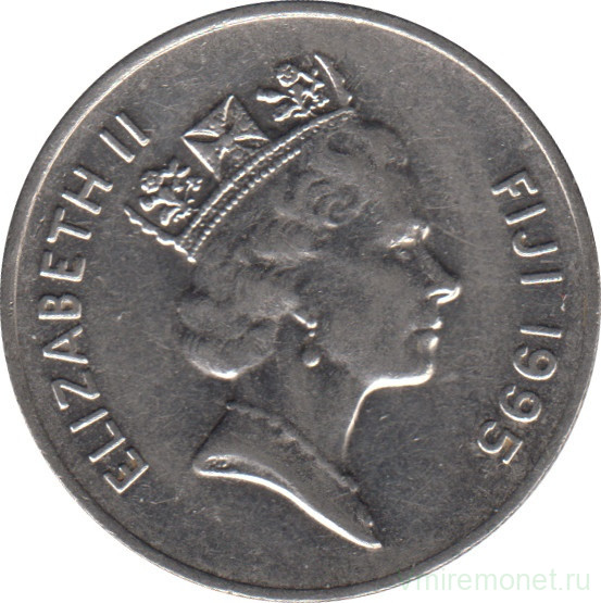 Монета. Фиджи. 10 центов 1995 год.