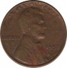Монета. США. 1 цент 1953 год D. ав.