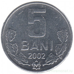 Монета. Молдова. 5 баней 2002 год.