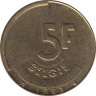 Монета. Бельгия. 5 франков 1993 год. BELGIE. ав.