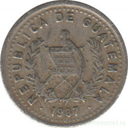 Монета. Гватемала. 5 сентаво 1987 год.