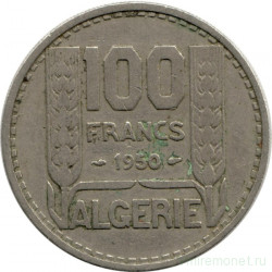 Монета. Алжир. 100 франков 1950 год.