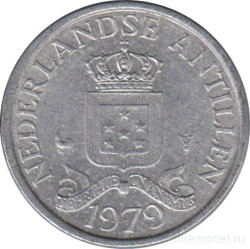 Монета. Нидерландские Антильские острова. 1 цент 1979 год.