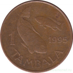 Монета. Малави. 1 тамбала 1995 год. Сталь покрытая медью.
